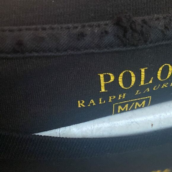 EUC s/s black with yellow gold logo size s custom fit - Picture 4 of 4